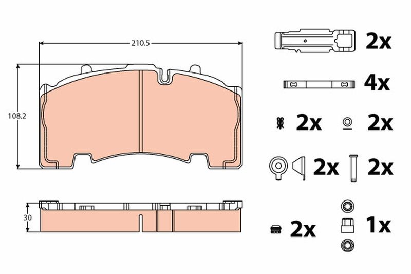 TRW GDB5093 Brake Pad Set, disc brake
