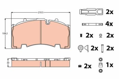 Brake Pad Set, disc brake TRW GDB5093