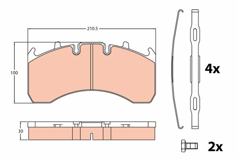TRW GDB5098 Brake Pad Set, disc brake