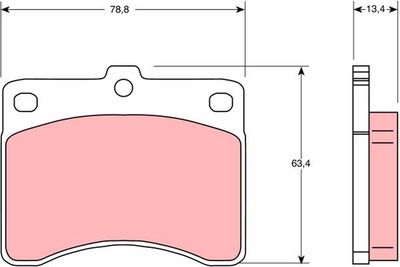 Brake Pad Set, disc brake TRW GDB736