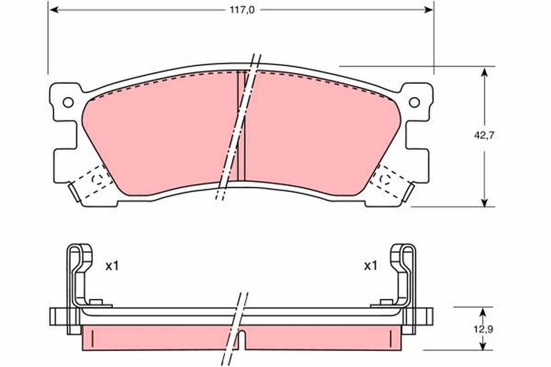 TRW GDB746 Brake Pad Set, disc brake