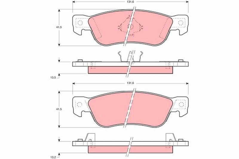 TRW GDB768 Brake Pad Set, disc brake