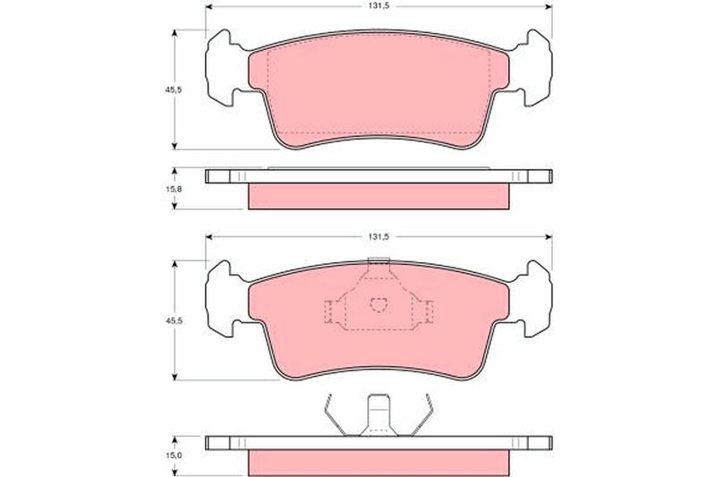 TRW GDB867 Brake Pad Set, disc brake