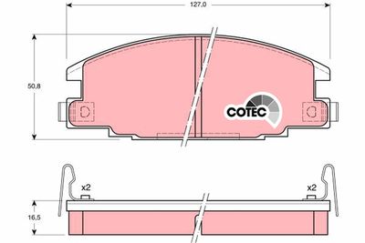 Brake Pad Set, disc brake TRW GDB870