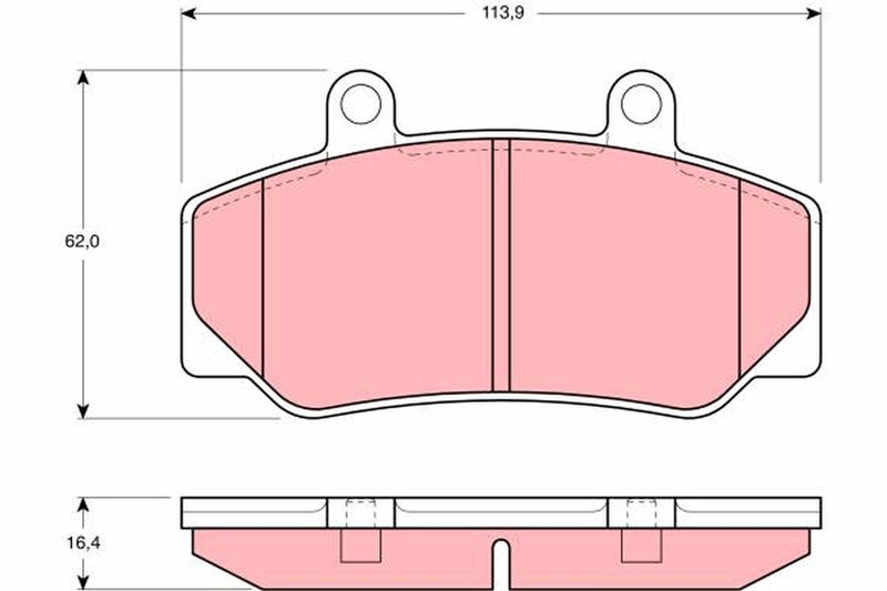 TRW GDB970 Brake Pad Set, disc brake