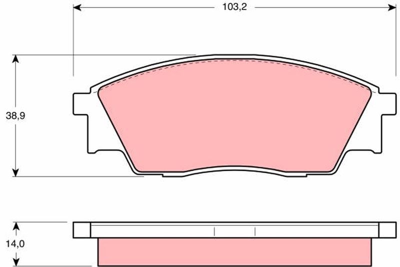 TRW GDB991 Brake Pad Set, disc brake