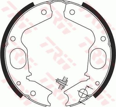 Brake Shoe Set, parking brake TRW GS8695