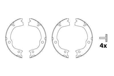 Brake Shoe Set, parking brake TRW GS8860