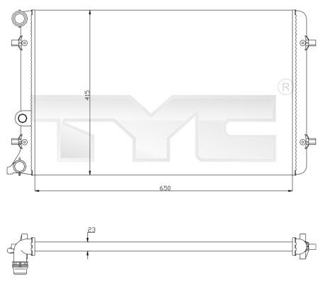 TYC 702-0033 Radiator, engine cooling