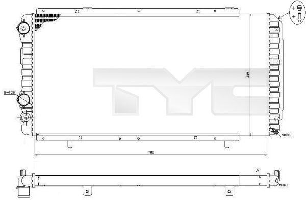 TYC 709-0014-R Radiator, engine cooling
