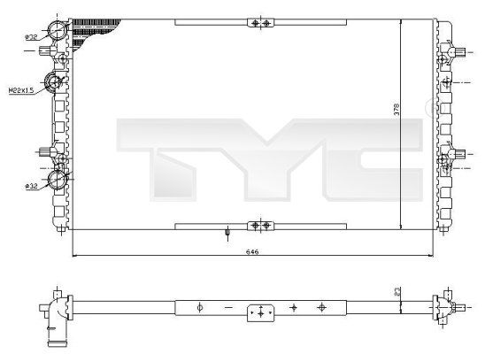 TYC 731-0002 Radiator, engine cooling