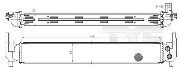 TYC 737-0070 Radiator, engine cooling