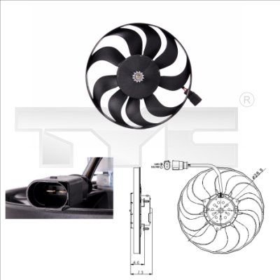 TYC 802-0001 Fan, engine cooling