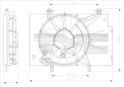 Fan, engine cooling TYC 810-0043