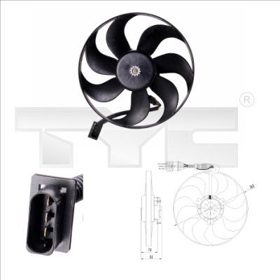 TYC 837-0002 Fan, engine cooling