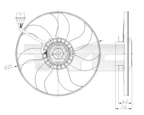 TYC 837-0036 Fan, engine cooling