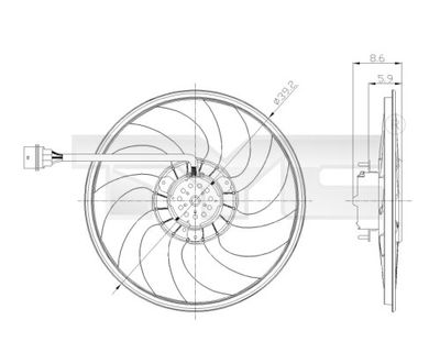 Fan, engine cooling TYC 837-0037