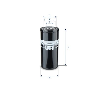 UFI 87.012.00 Filter, operating hydraulics
