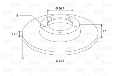 Brake Disc VALEO 186128