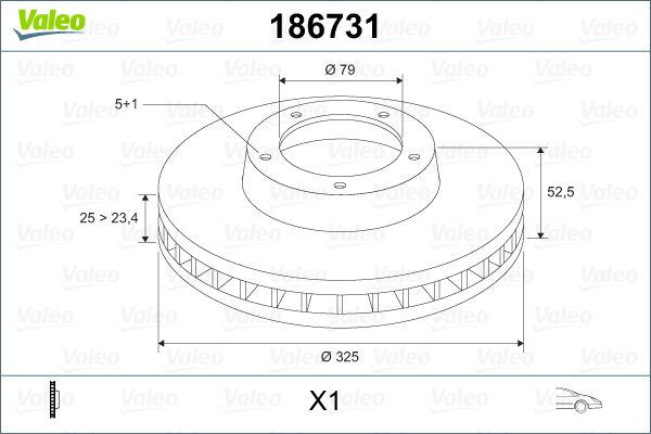 VALEO 186731 Brake Disc