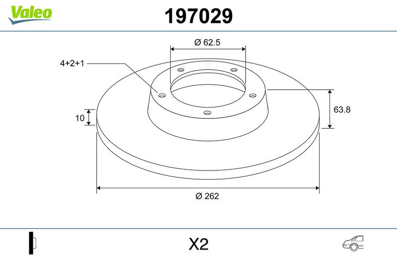 VALEO 197029 Brake Disc