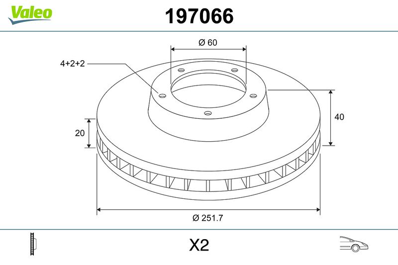 VALEO 197066 Brake Disc