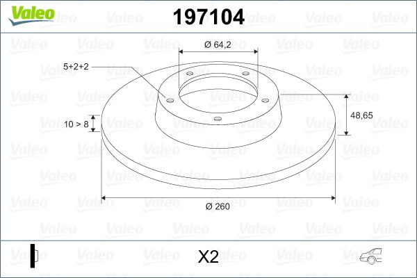 VALEO 197104 Brake Disc