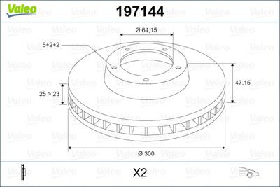 Brake Disc VALEO 197144