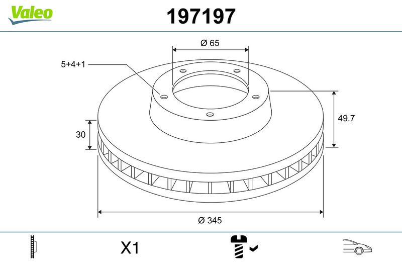 VALEO 197197 Brake Disc