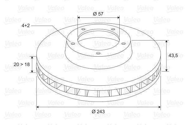 VALEO 197208 Brake Disc