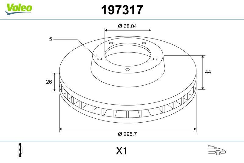 VALEO 197317 Brake Disc