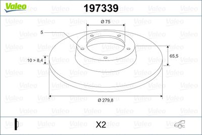 Brake Disc VALEO 197339