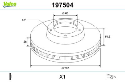 Brake Disc VALEO 197504