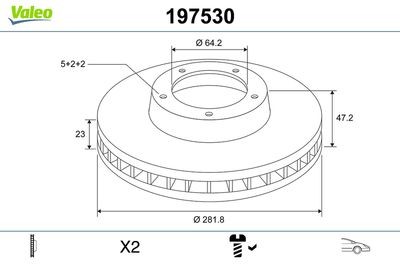 Brake Disc VALEO 197530