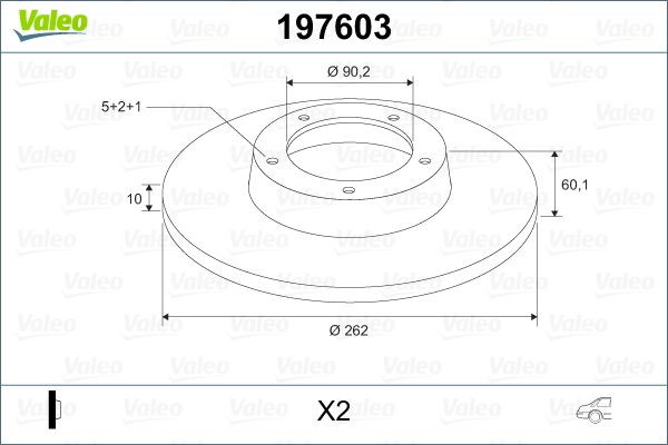 VALEO 197603 Brake Disc