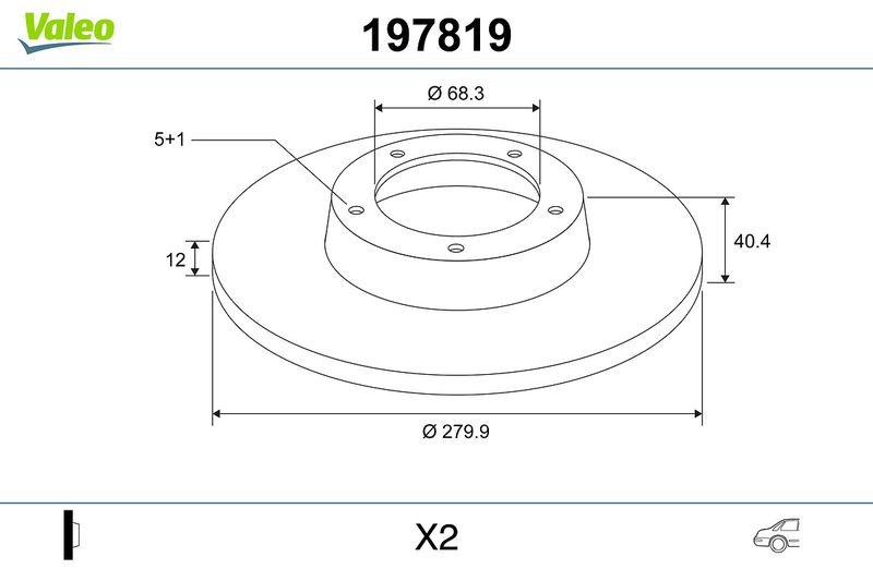 VALEO 197819 Brake Disc