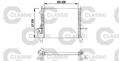 Radiator, engine cooling VALEO 230633