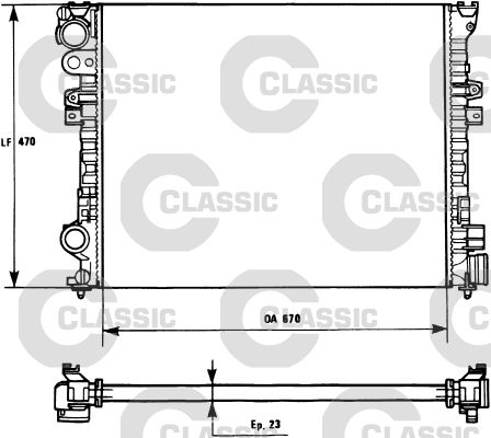VALEO 231166 Radiator, engine cooling
