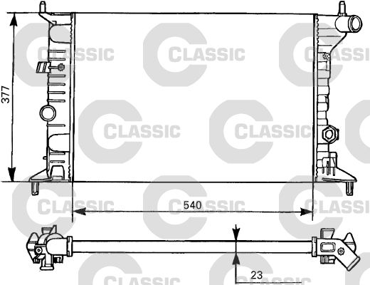 VALEO 231525 Radiator, engine cooling