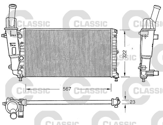 VALEO 231558 Radiator, engine cooling