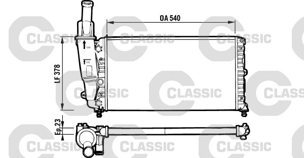 VALEO 231562 Radiator, engine cooling