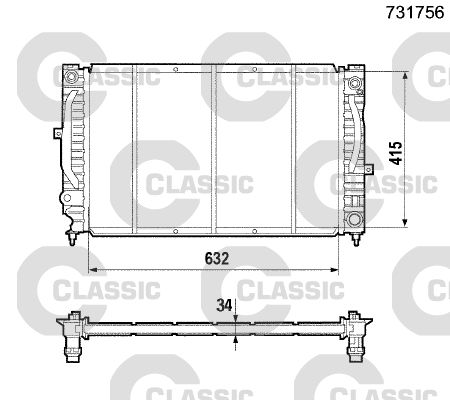VALEO 231756 Radiator, engine cooling