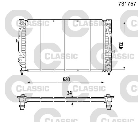 VALEO 231757 Radiator, engine cooling