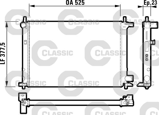 VALEO 232003 Radiator, engine cooling