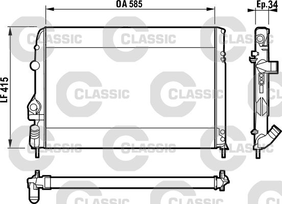 VALEO 232559 Radiator, engine cooling