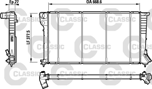 VALEO 232620 Radiator, engine cooling