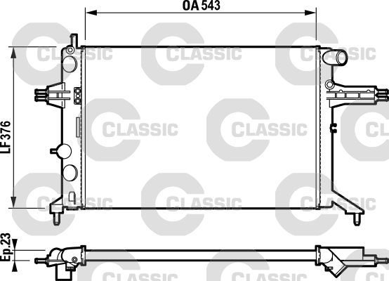 VALEO 232795 Radiator, engine cooling