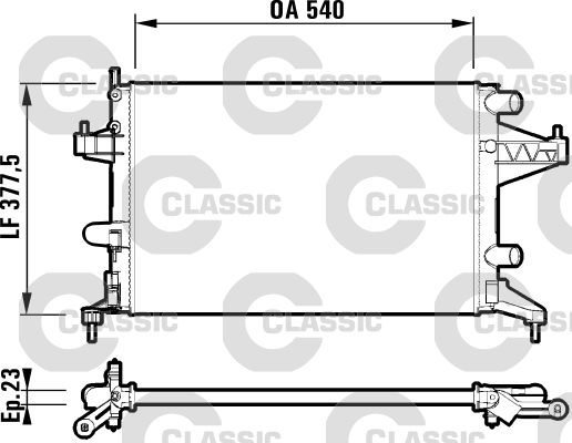 VALEO 232825 Radiator, engine cooling