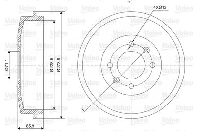 Brake Drum VALEO 237000