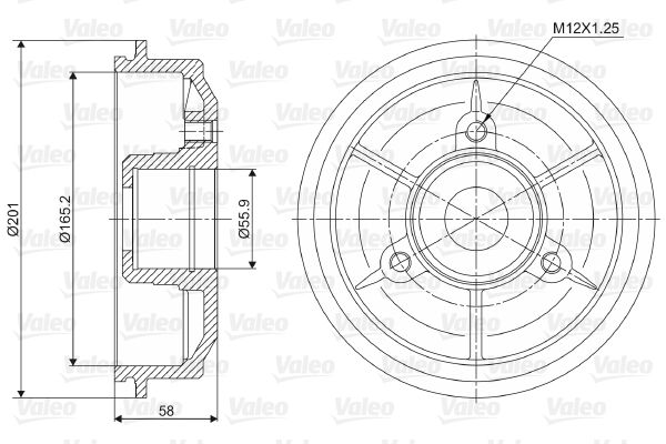 VALEO 237010 Brake Drum